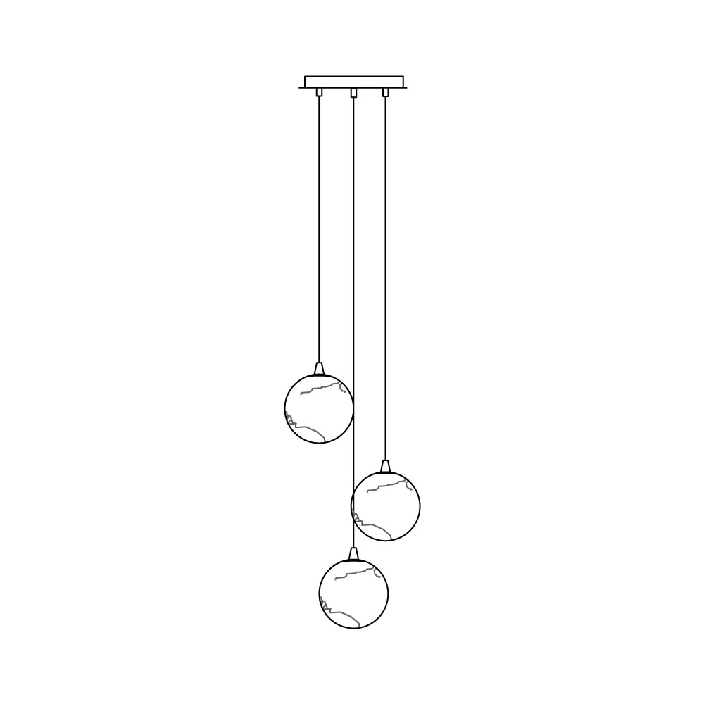 LUX Alabaster Cluster Chandelier Staircase