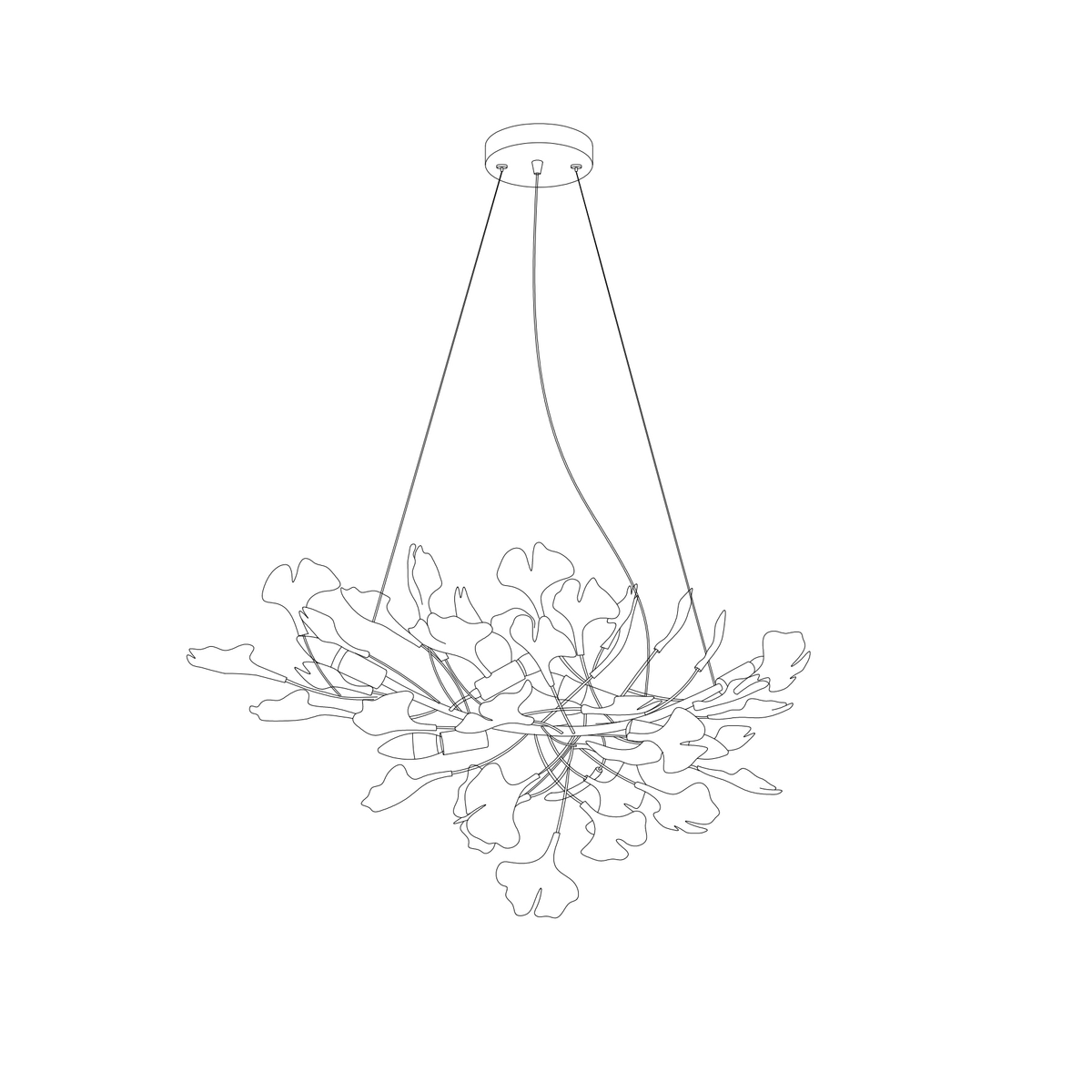 Fioraford Bloom Gingko Chandelier