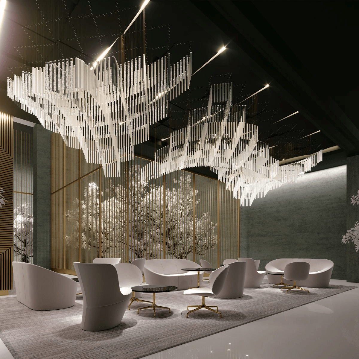 Lucanielle Diamond Cloud  Strata Customize Chandelier