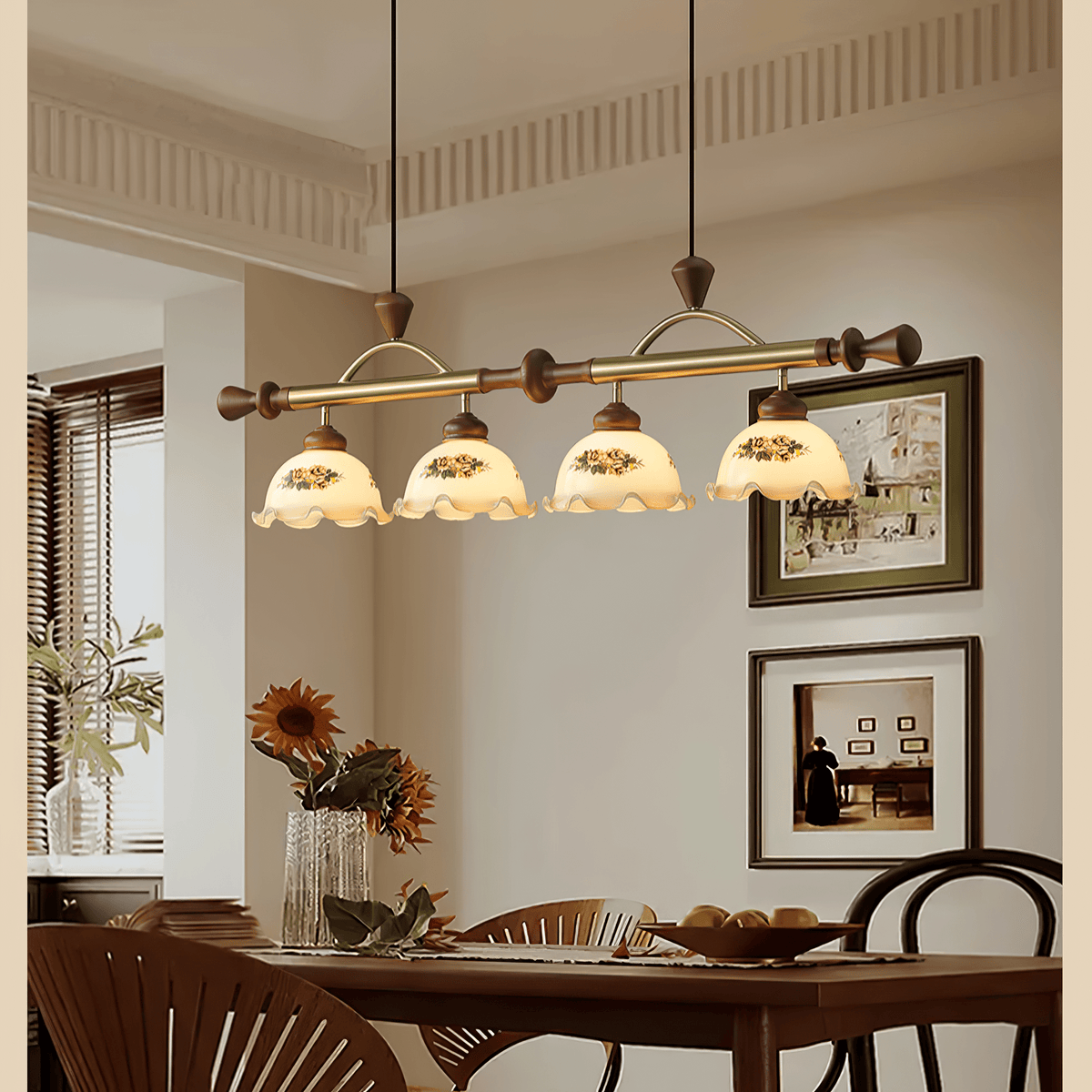 Valcrest Floral Patterned Multi Pendant Light