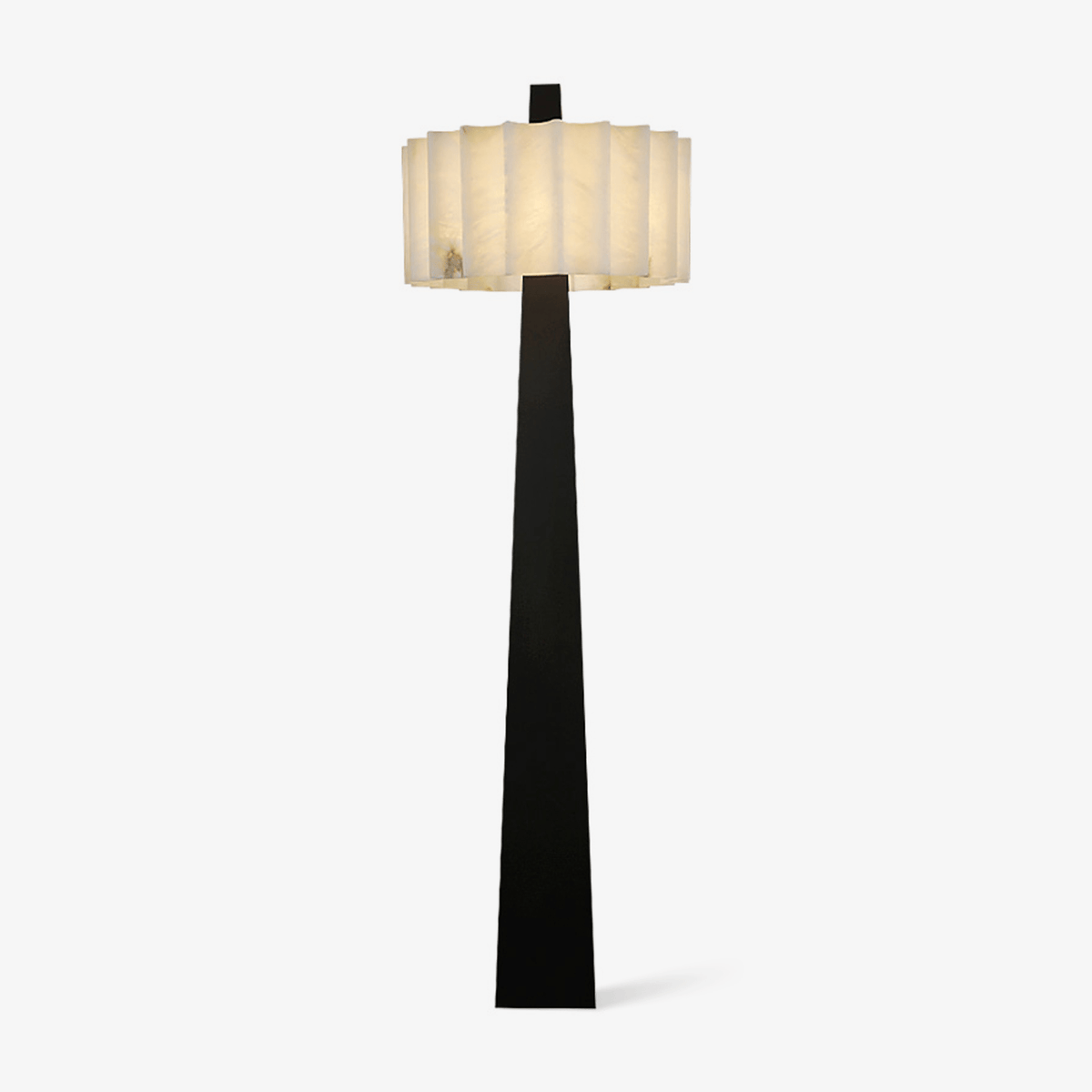 Nivalena Alabaster Pleat Floor Lamp