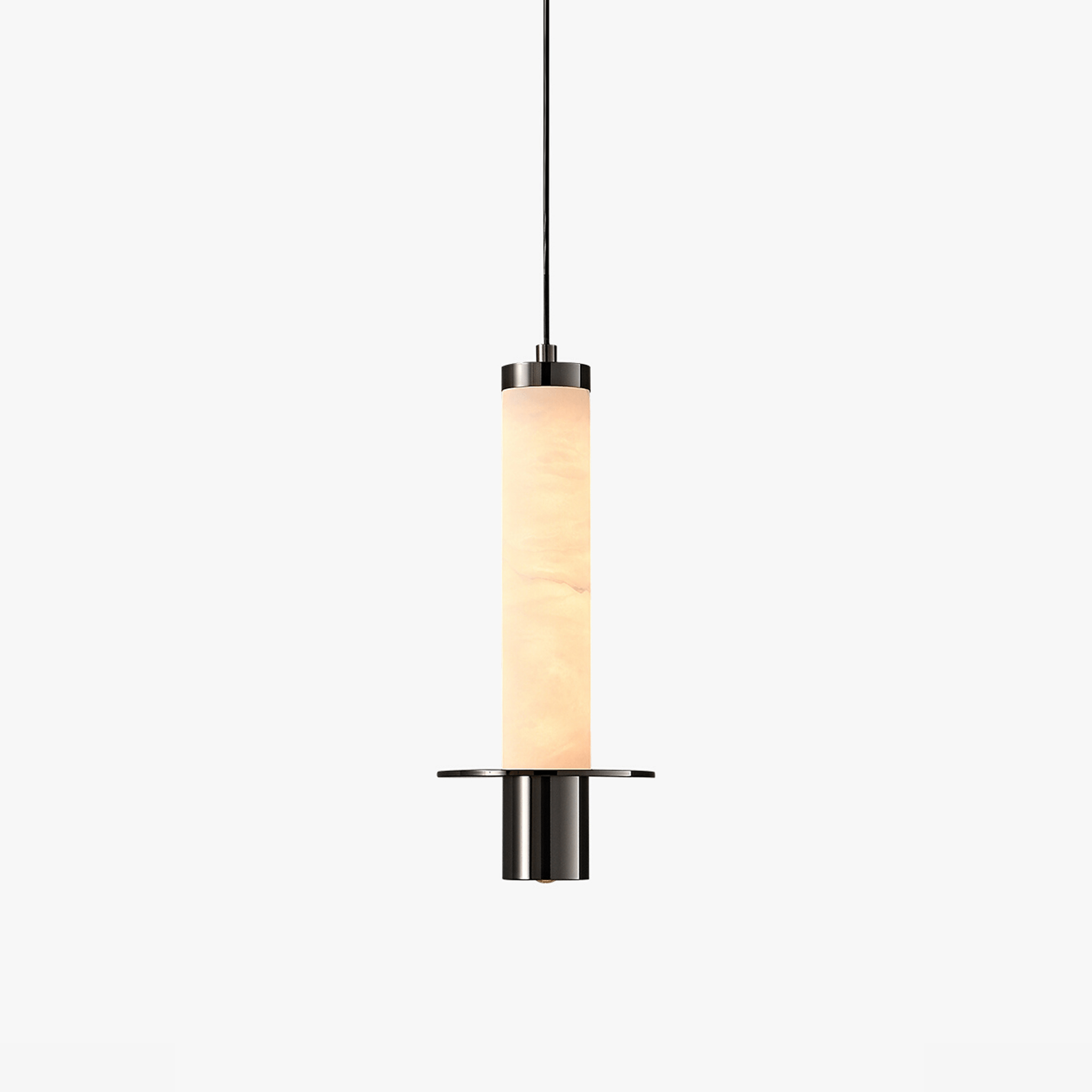 Eirenelia Slim Alabaster Cylindrical Pendant Lamp