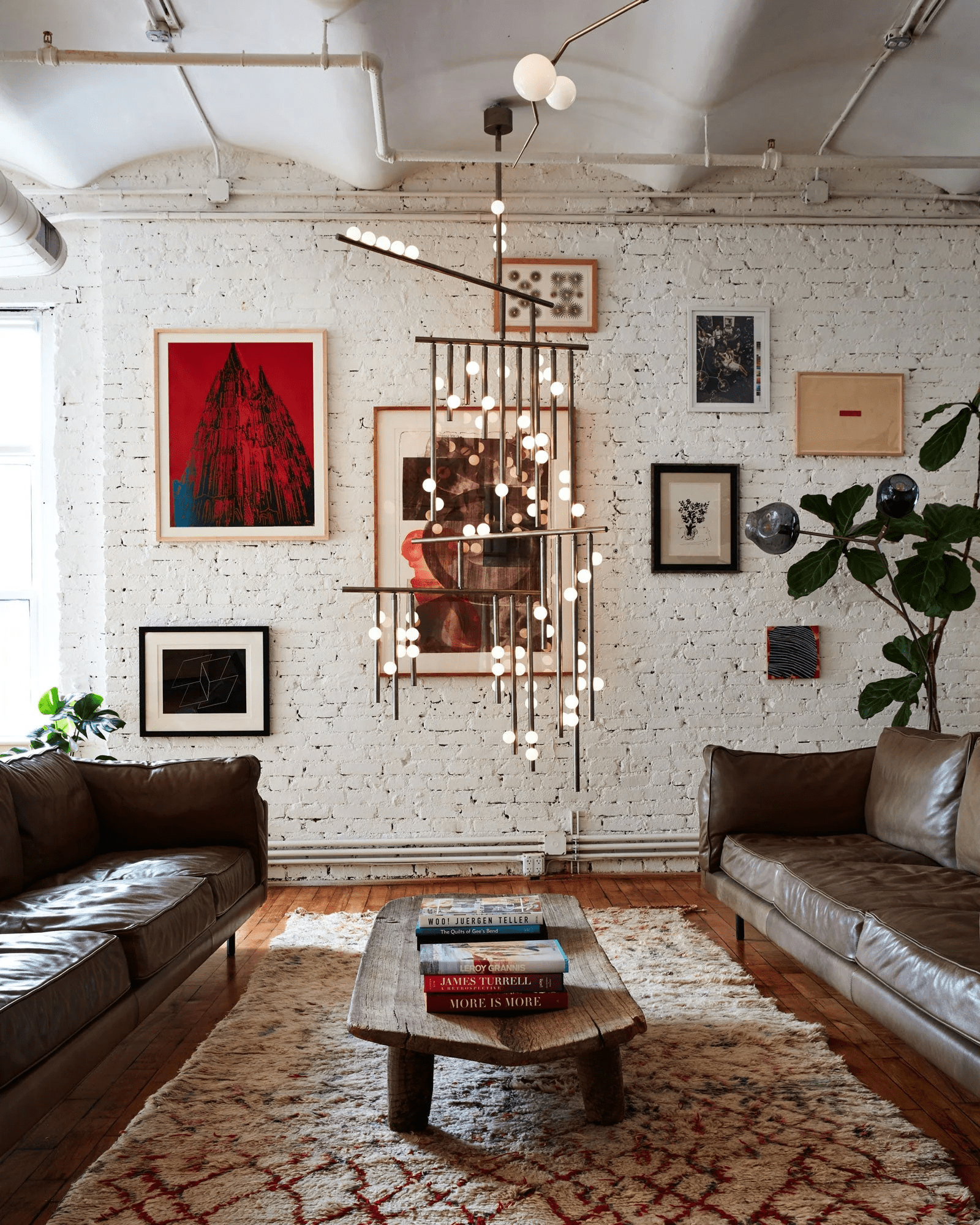 Miraview Brass Glass Drop Chandelier