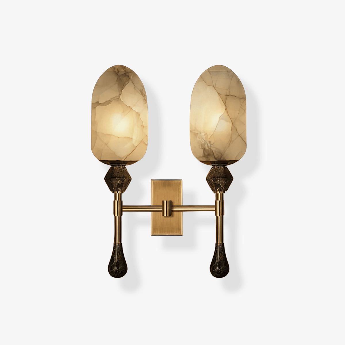 Mila Vintage Alabaster Double Sconce