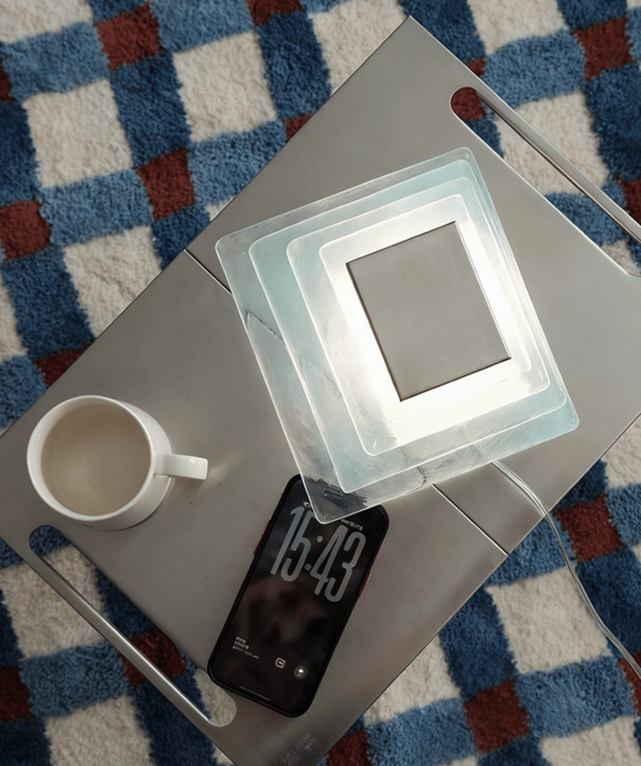 Cleo Glass Water Cube Cascade Sconce