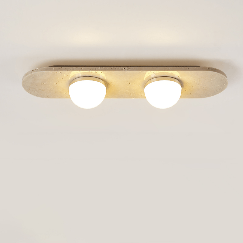 Ivan Travertine Triple Bar Ceiling Light
