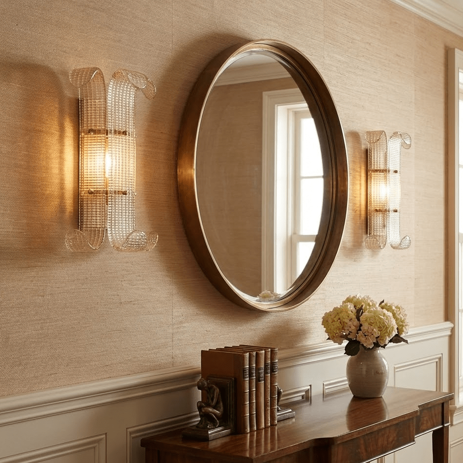 Dara Luxurious Champagne Glass Brasher Wall Lamp