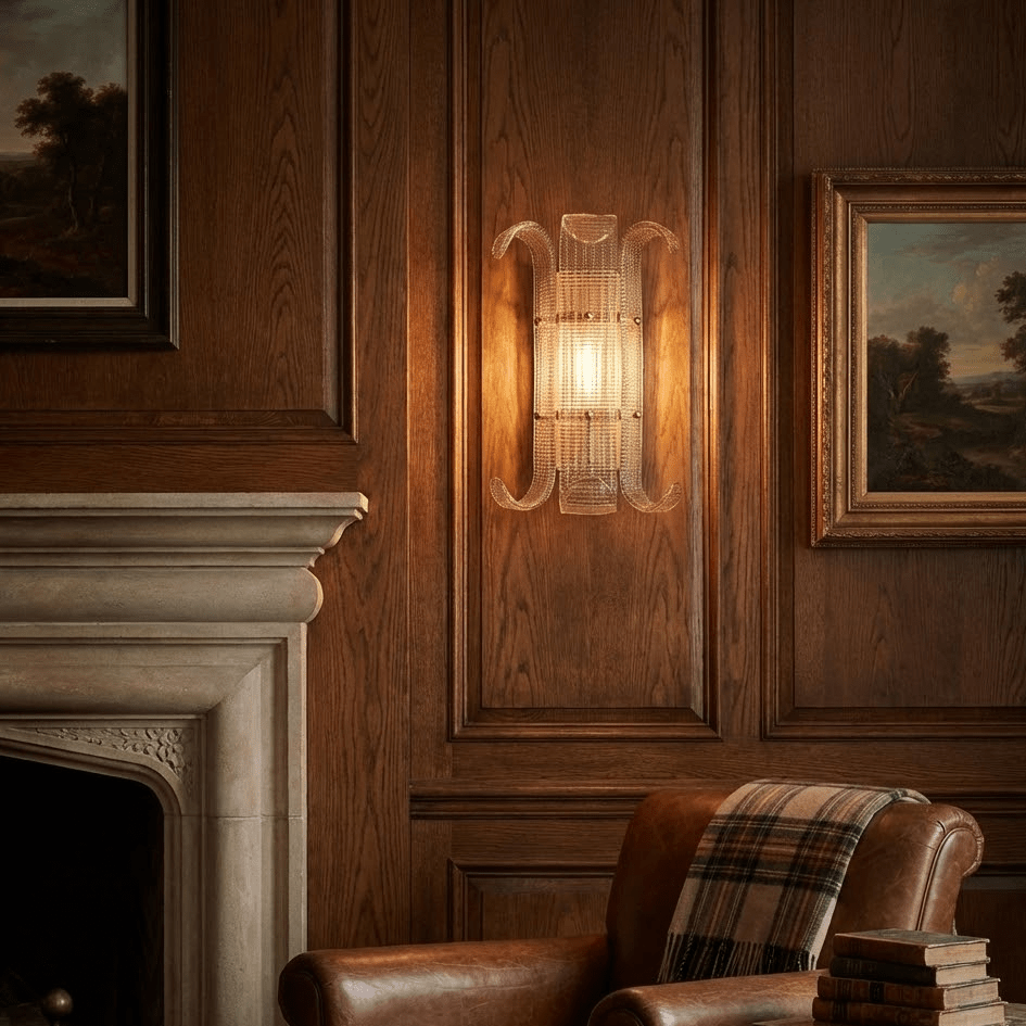 Dara Luxurious Champagne Glass Brasher Wall Lamp