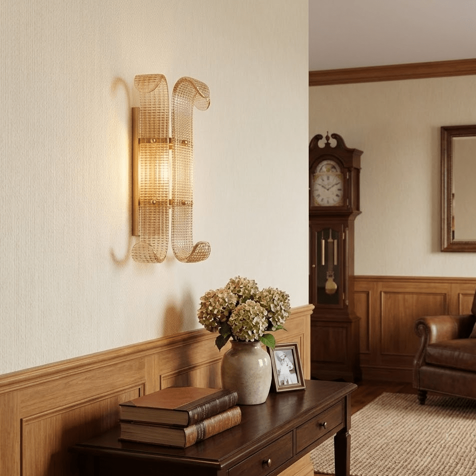 Dara Luxurious Champagne Glass Brasher Wall Lamp