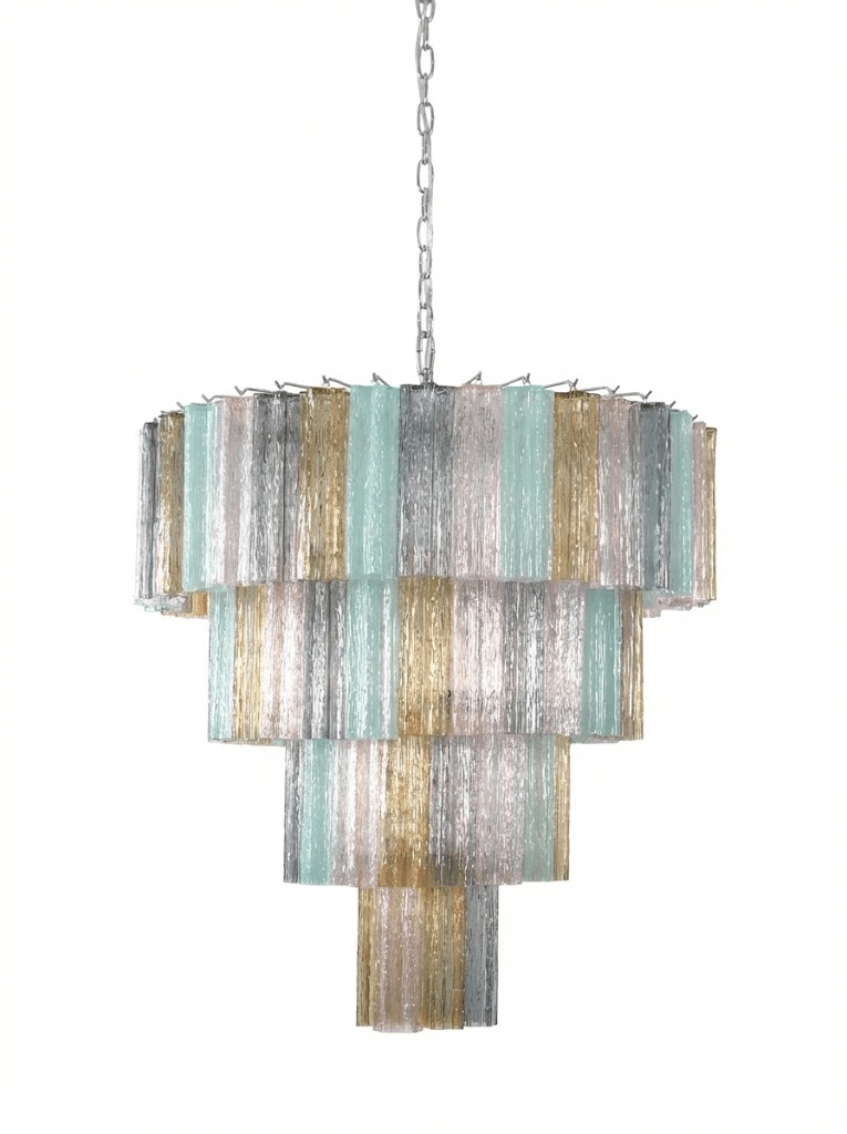 Kobi Eclat Elegant Colorful Glass Prism Chandelier
