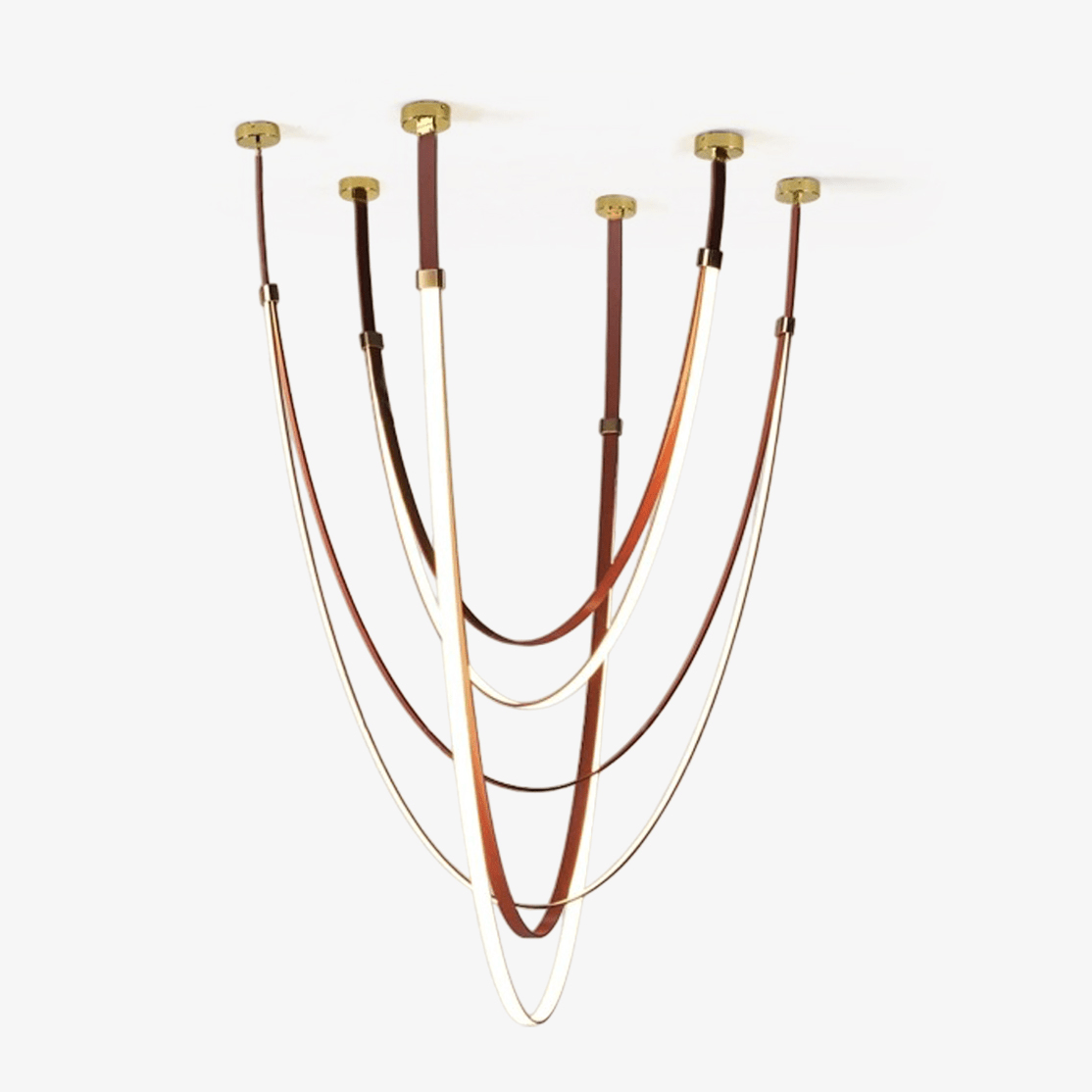 Odin Parabola Decorative Leather Silicone Strap Chandelier
