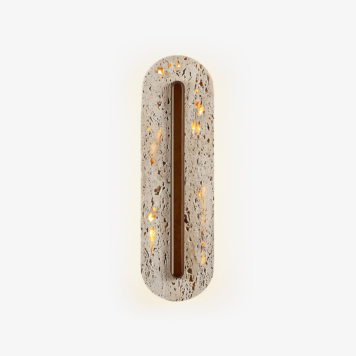 Cato Bellamont Minimalist Beige Travertine Wall Lamp