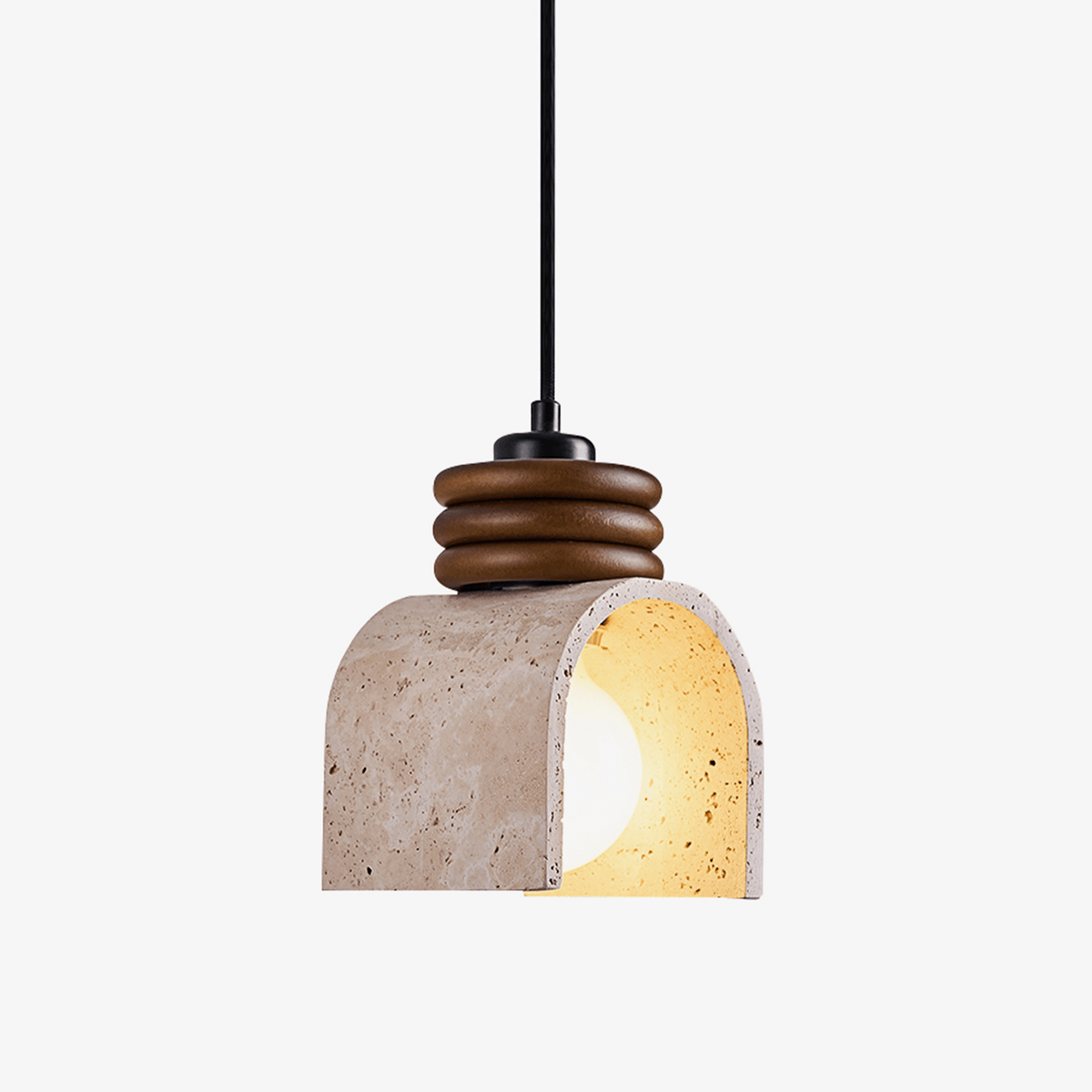 Quinn Modern Yellow Travertine Pendant Lamp