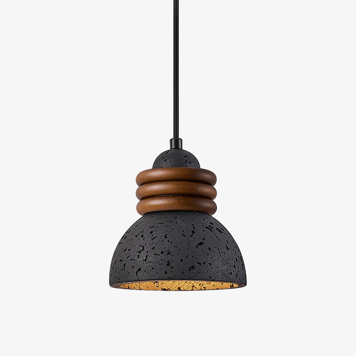 Riso Ring Black Travertine Pendant Lamp