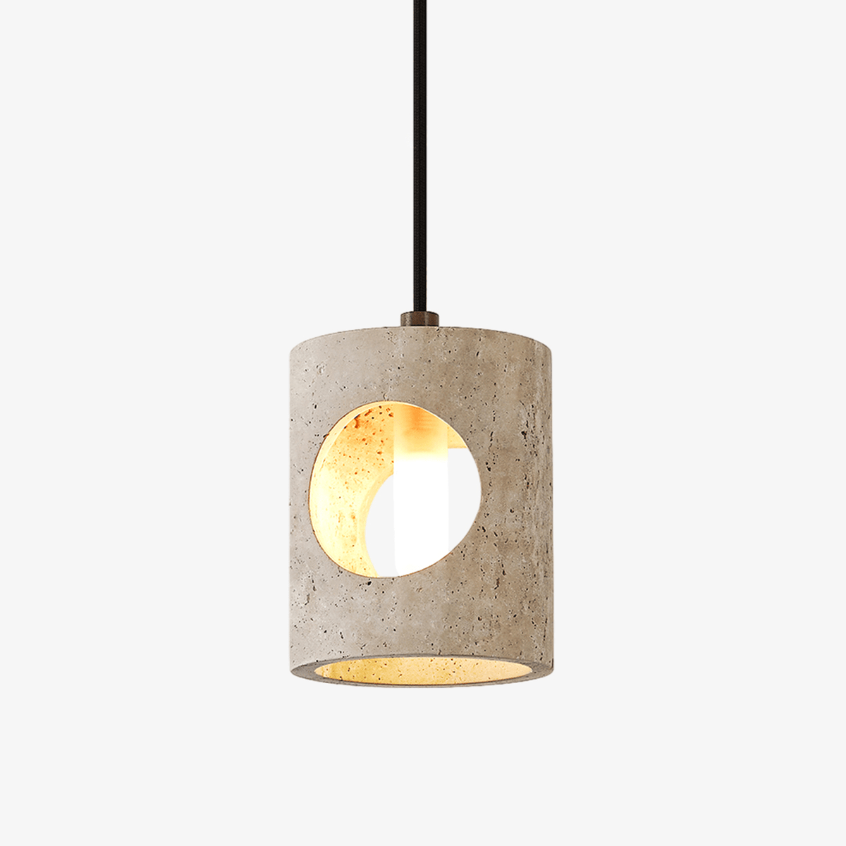 Ula Halo Yellow Travertine Pendant Lamp