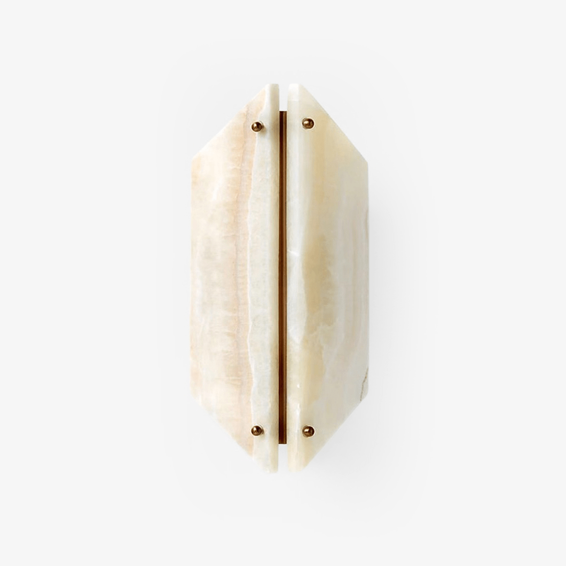 Zynx Modern White Alabaste Crest Wall Lamp