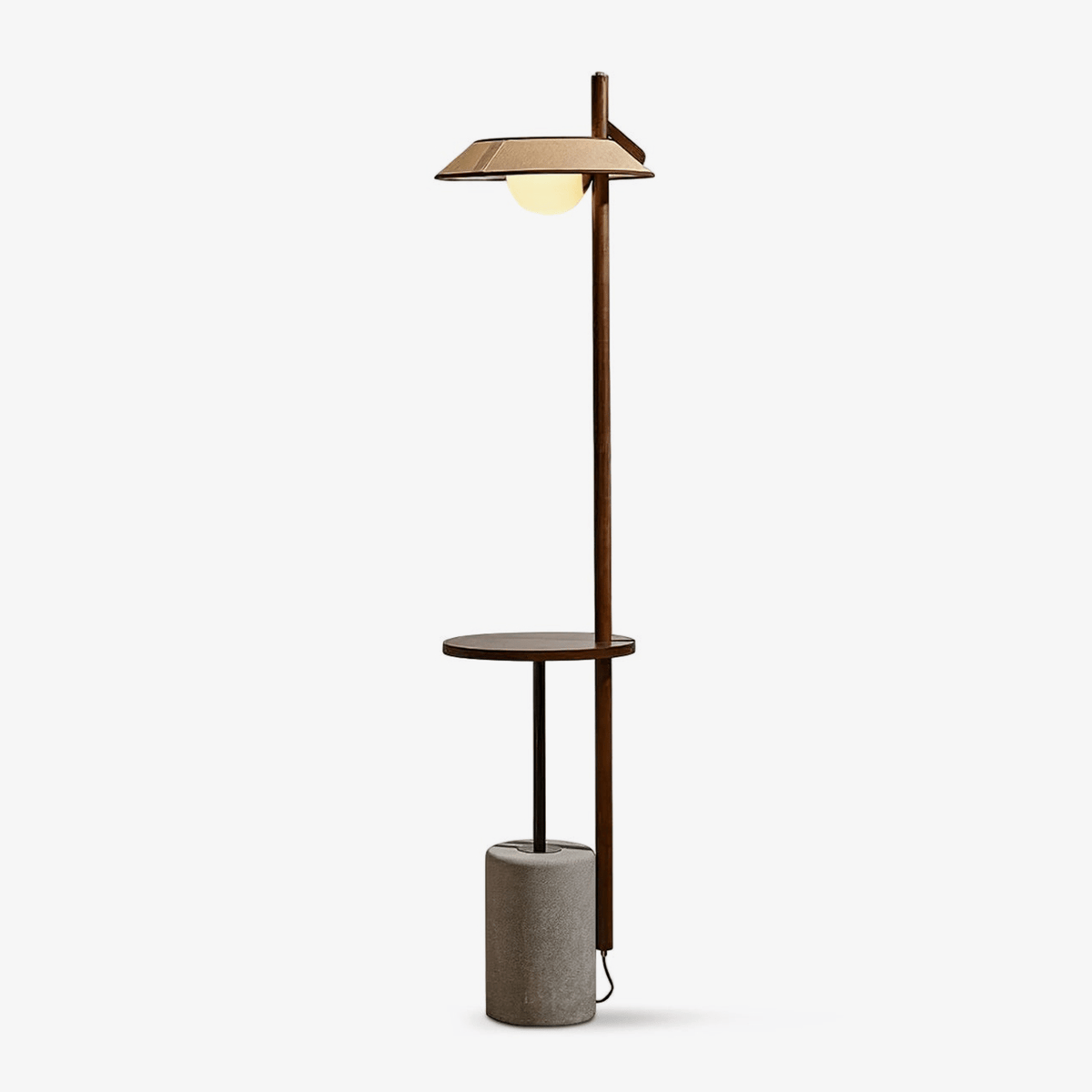 Mirz Minimalist Walnut Wood Floor Lamp