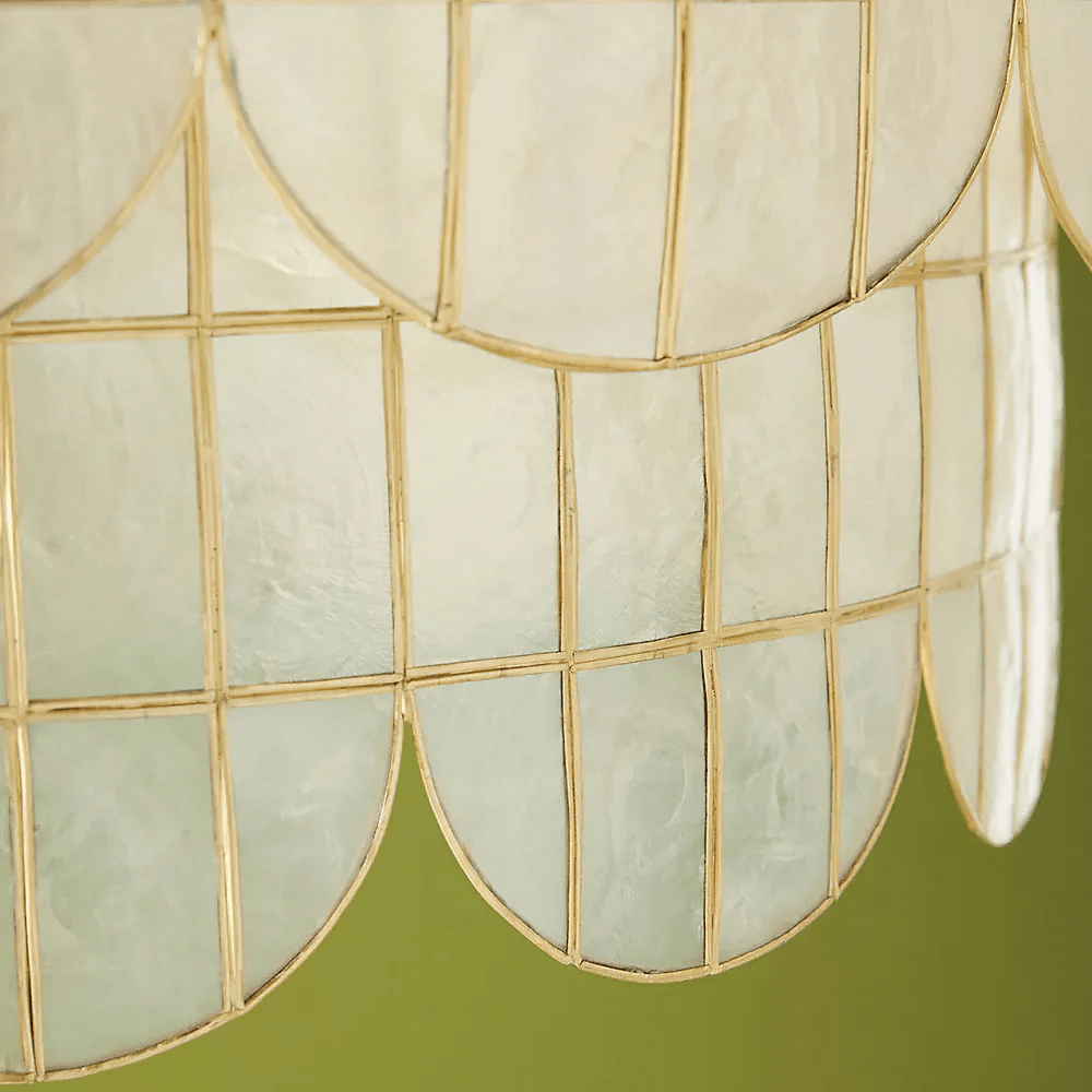 Flyn Gold Shell Metal Wavecrest Chandelier