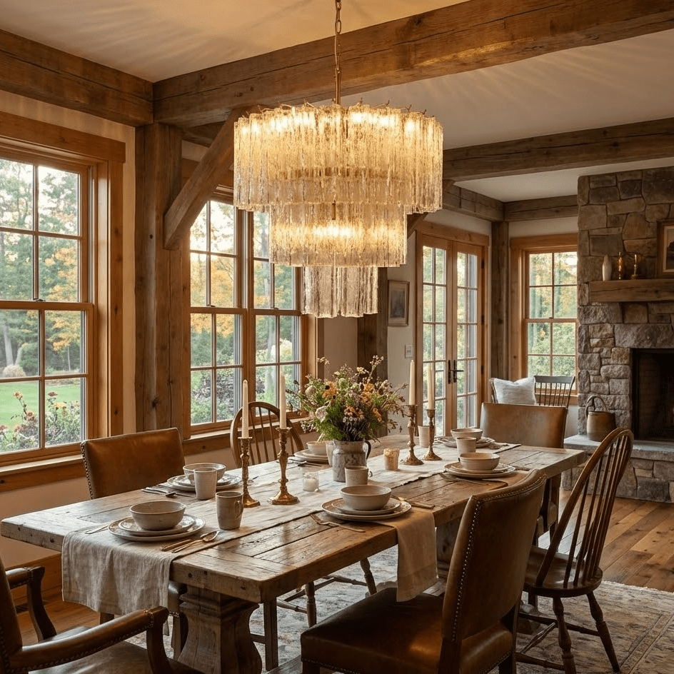 Wexn Glacier Tier Glass Chandelier