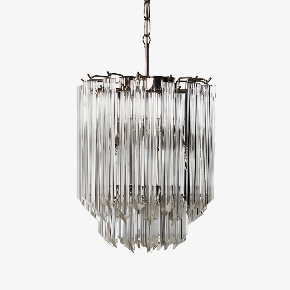 Luph Transparant Murano Glass Prism Chandelier