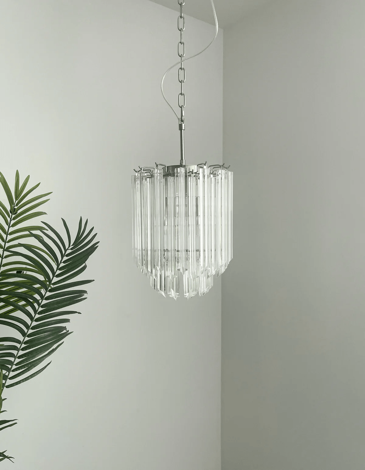 Luph Transparant Murano Glass Prism Chandelier