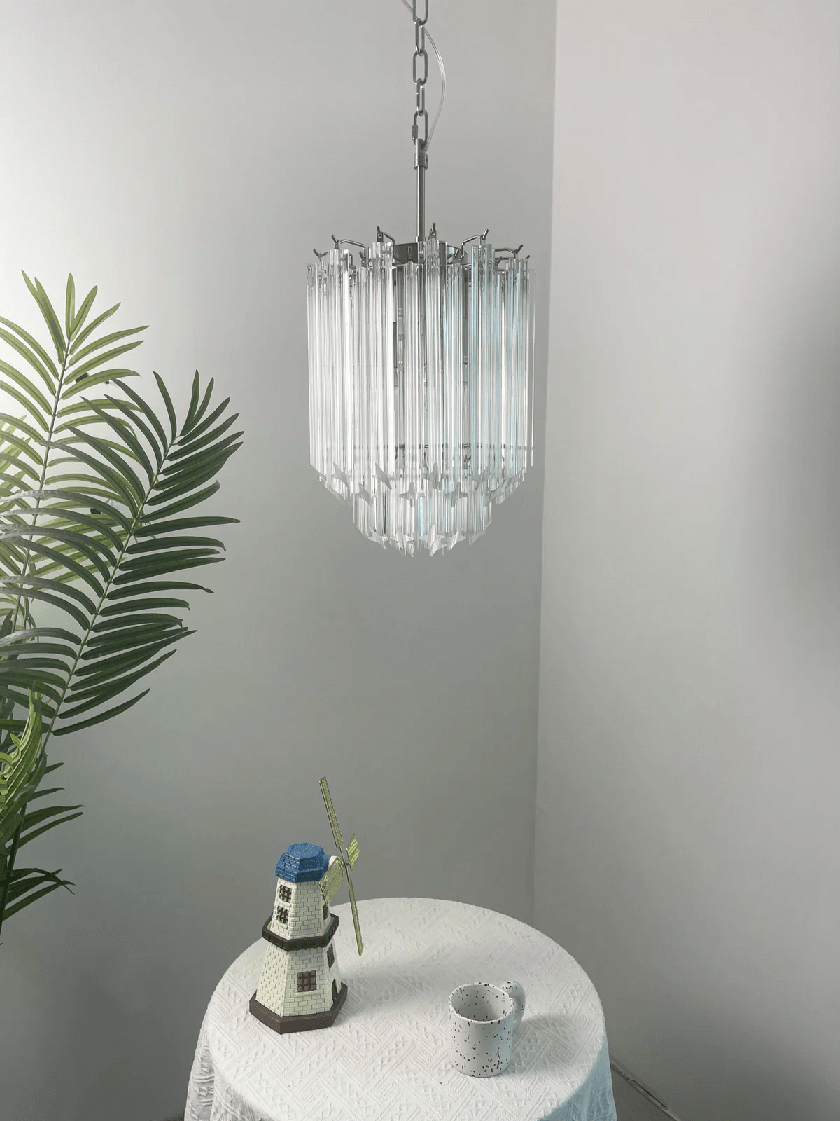 Luph Transparant Murano Glass Prism Chandelier