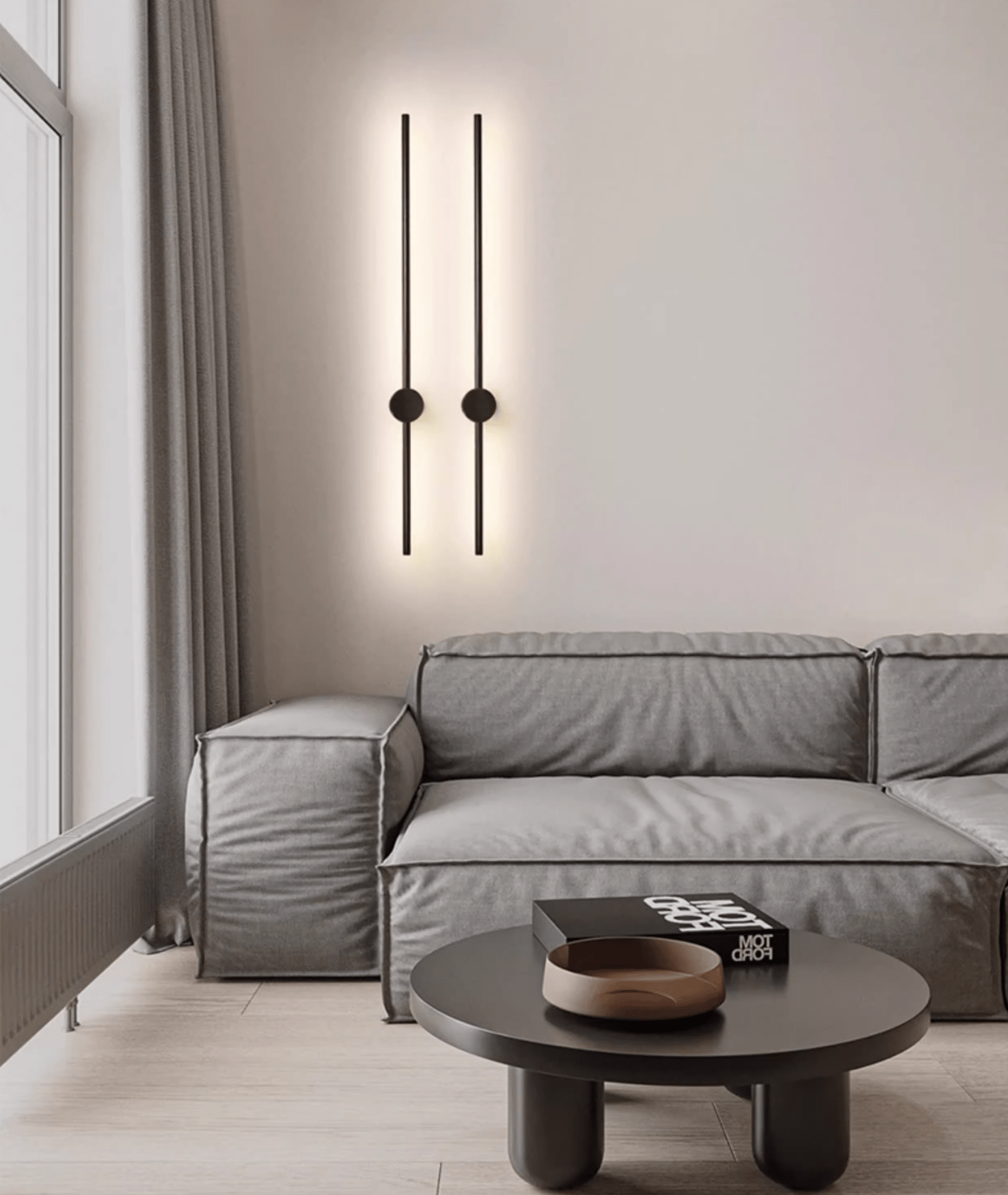 Nestx Brass Rod Minimalism Wall Lamp