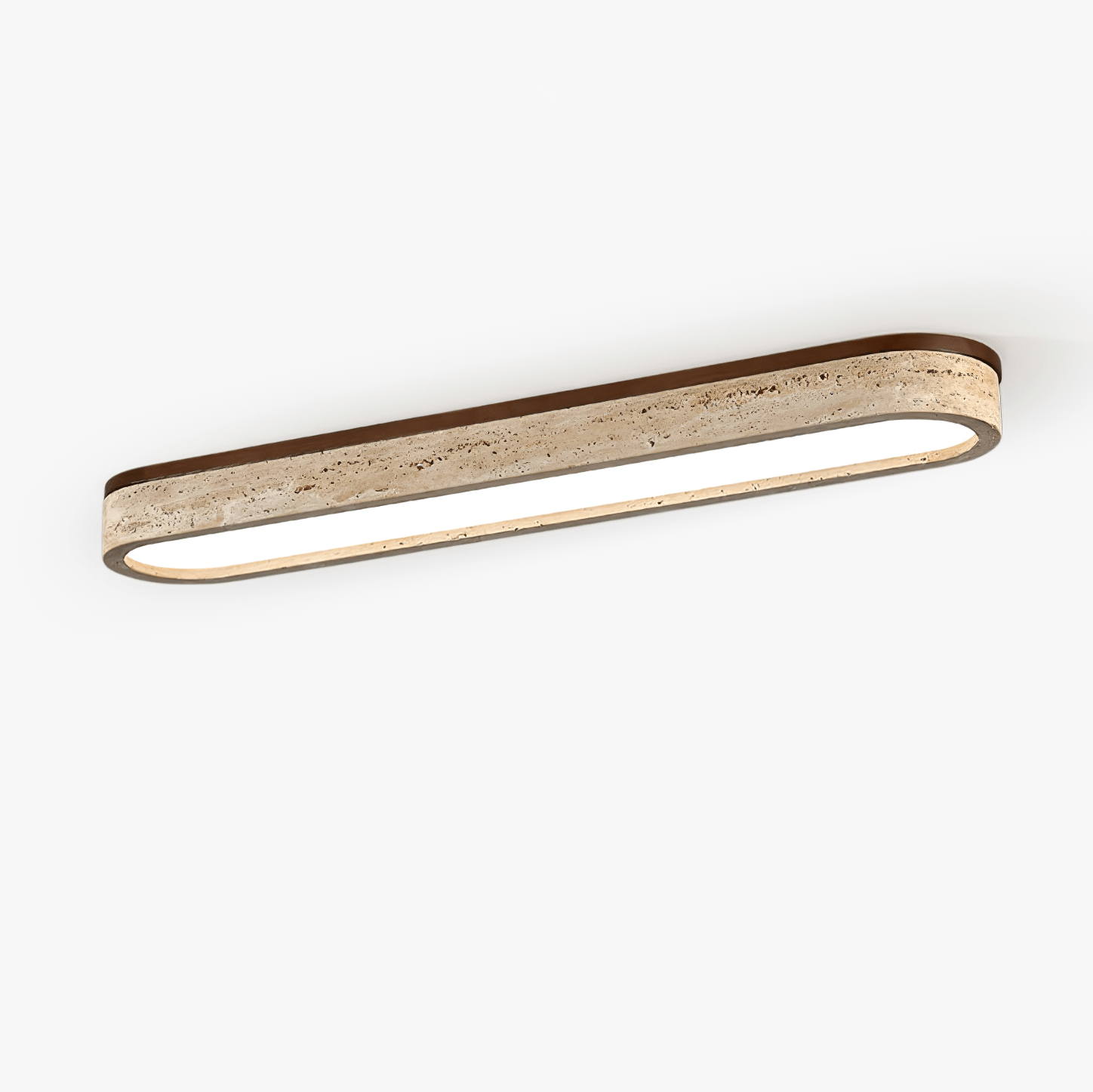 Kirbe Yellow Travertine Linear Ceiling Light