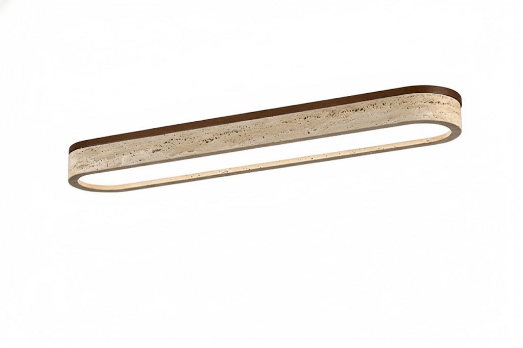 Kirbe Yellow Travertine Linear Ceiling Light