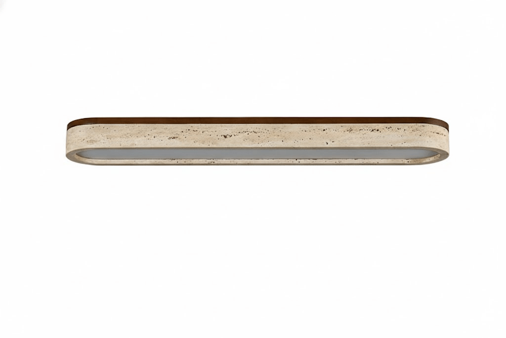 Kirbe Yellow Travertine Linear Ceiling Light