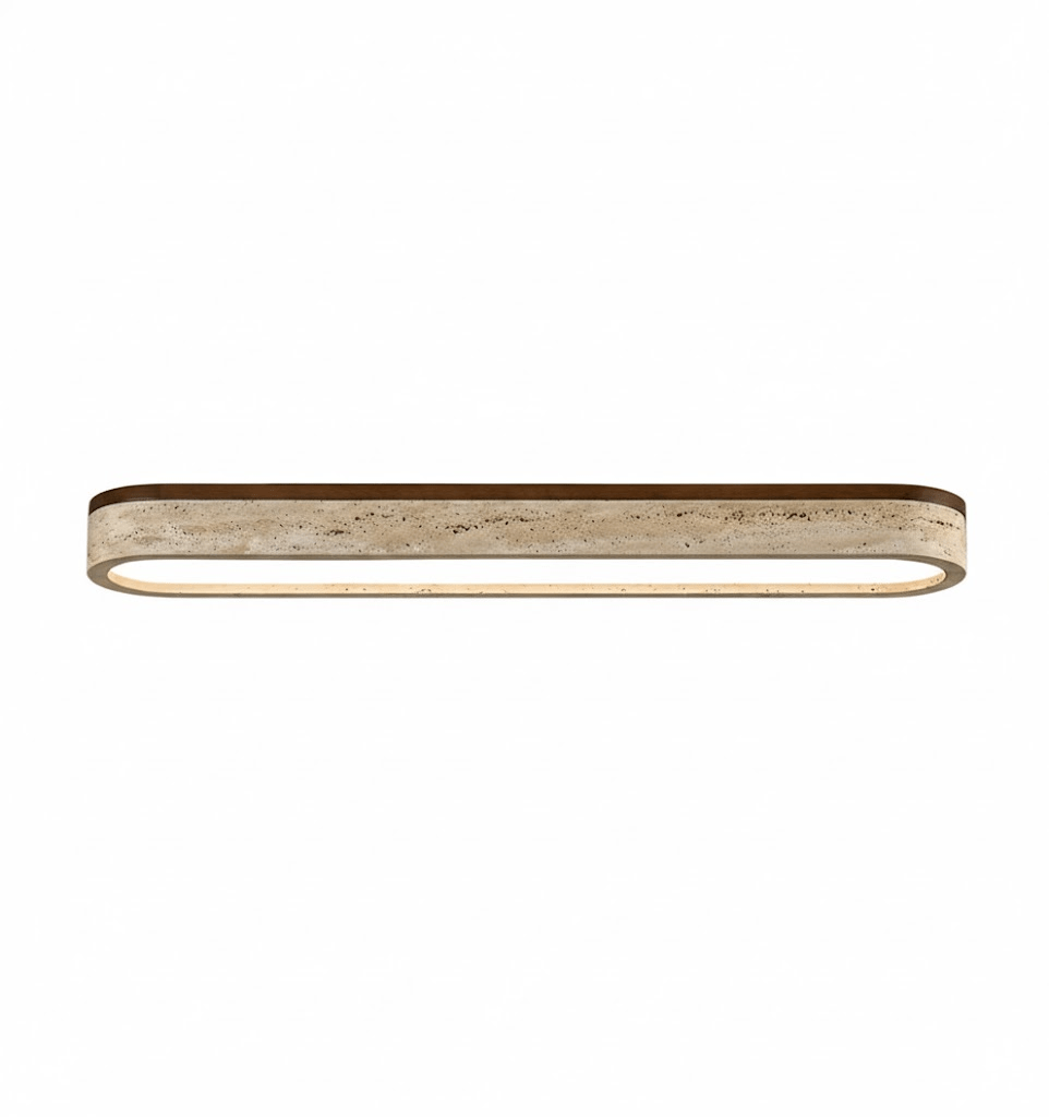 Kirbe Yellow Travertine Linear Ceiling Light