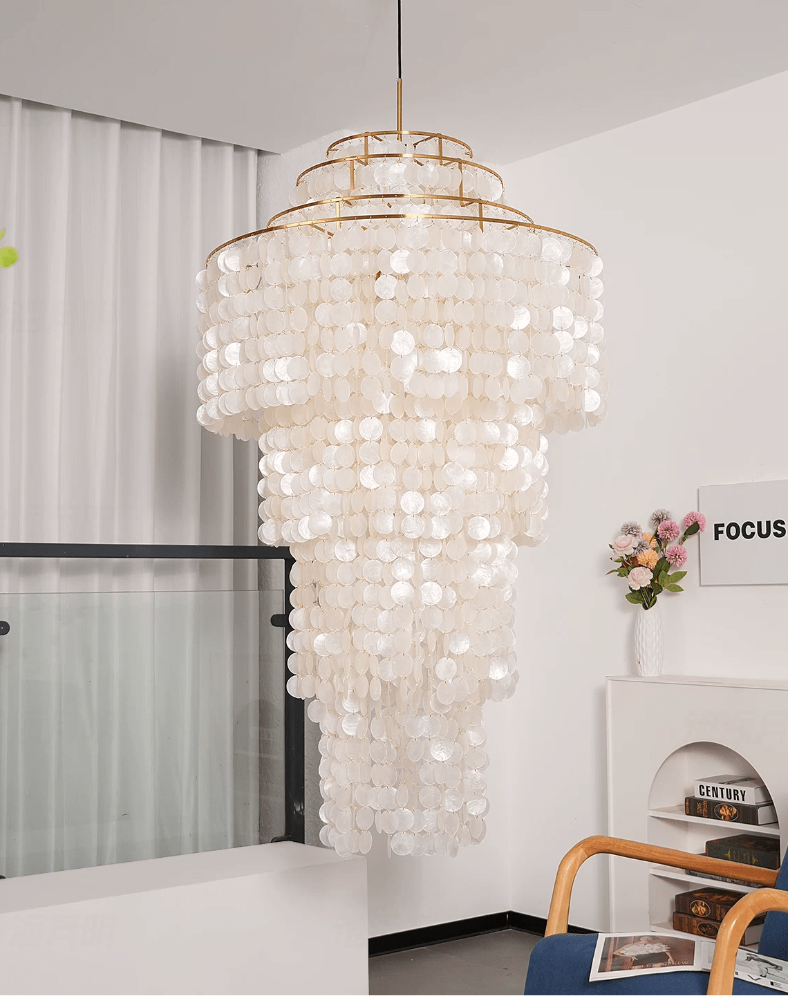 Eloryra Cascading Shell  Chandelier