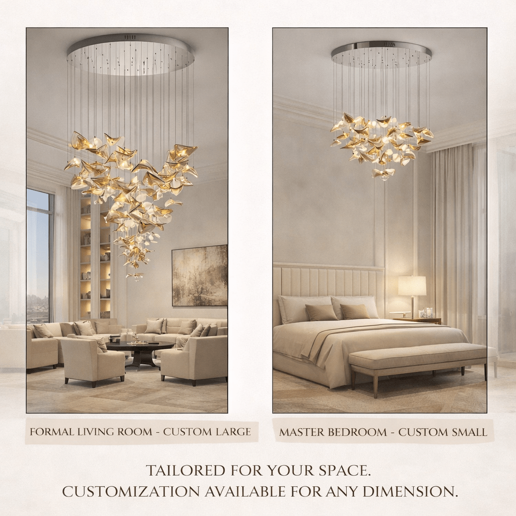 Beauvale Wave Floating Leaf Chandelier
