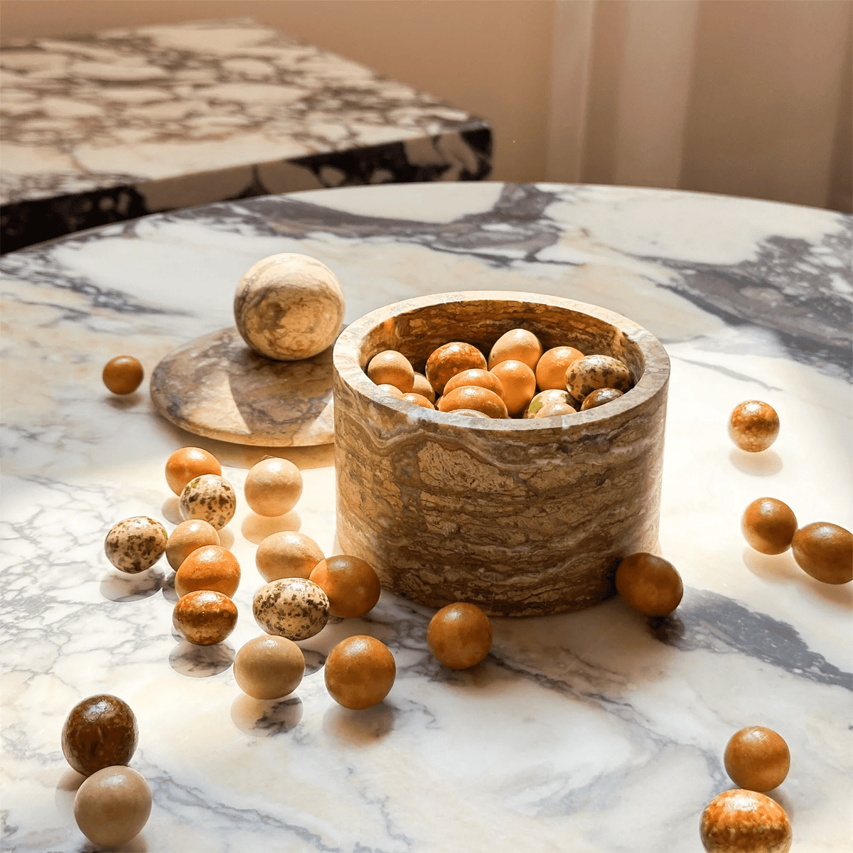 Strata Sphere Stone Box