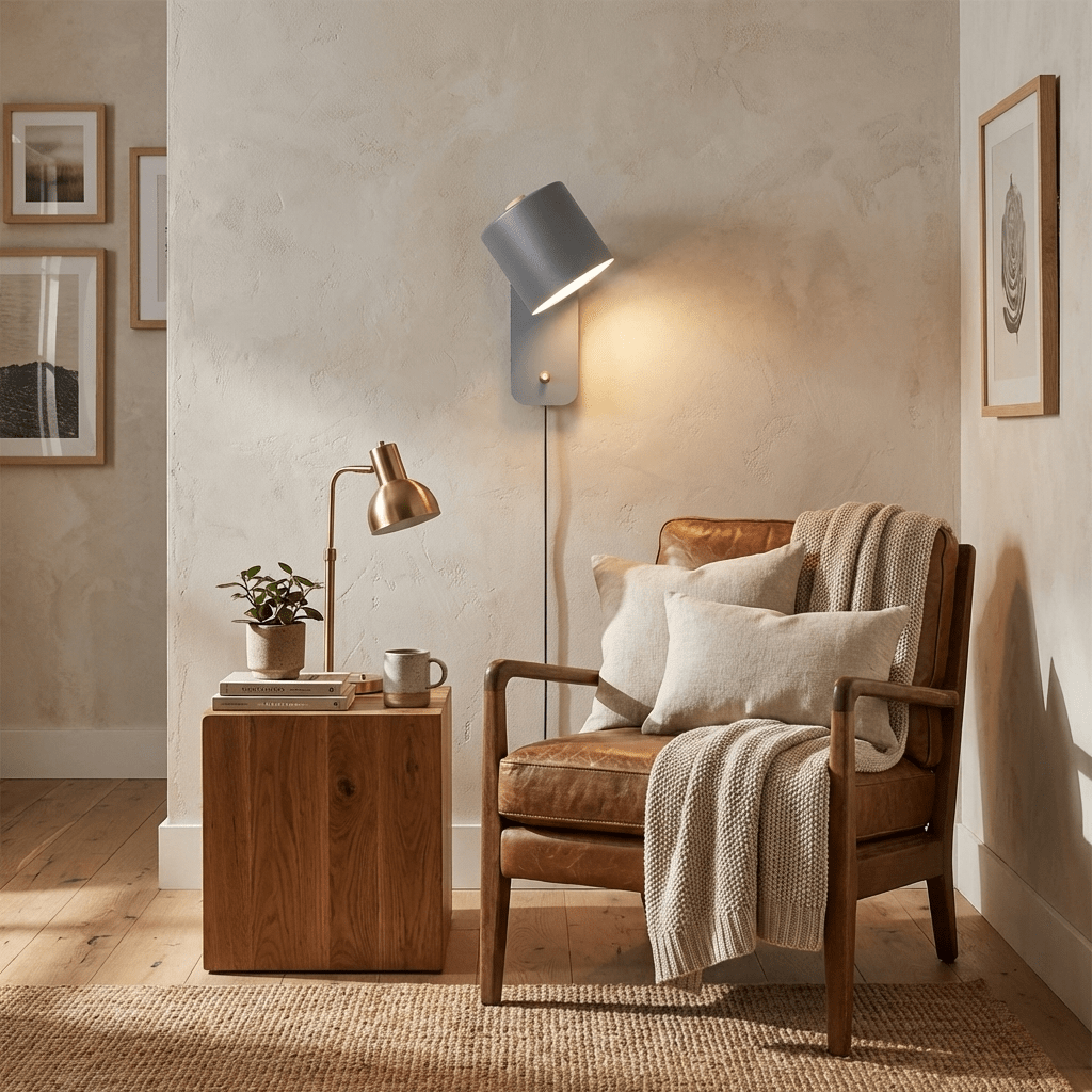 Ravenford Rotatable Cylinder Plug In Indoor Wall Light
