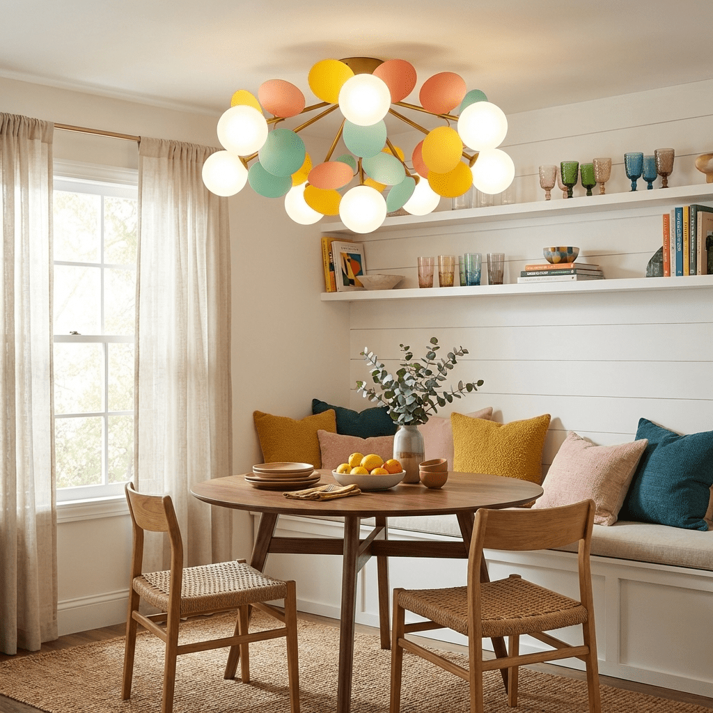 Fioragrove Round Macaron Flush Mount Ceiling Light