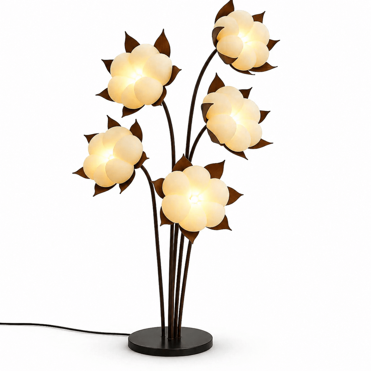 Sylvianne Green Blossom Floor Lamp