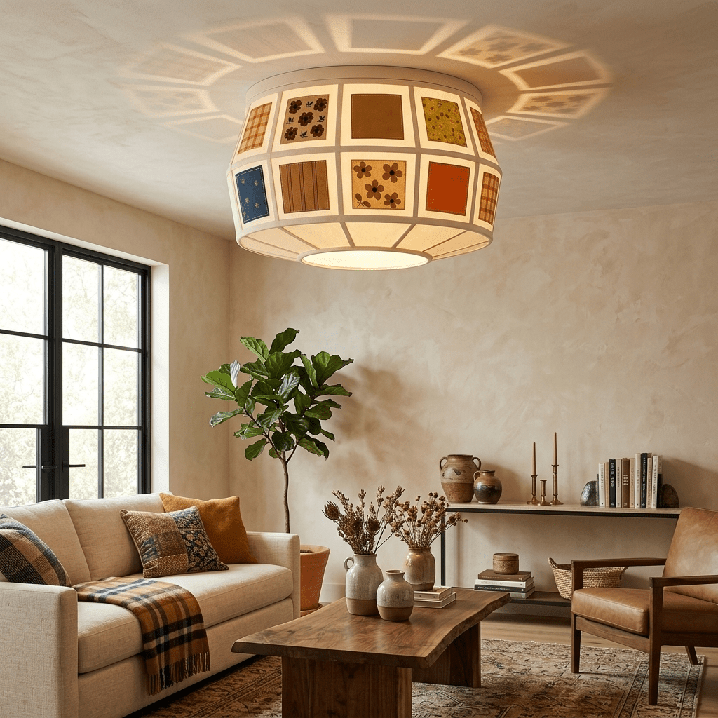 Eulalie Patchwork Quilt Ceiling Light