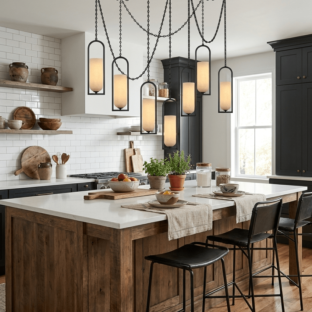 Theron Cascading Chain Lantern Chandelier