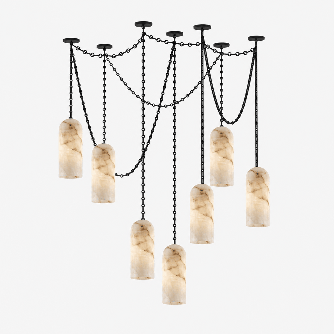 Auberon Cascading Chain Capsule Chandelier
