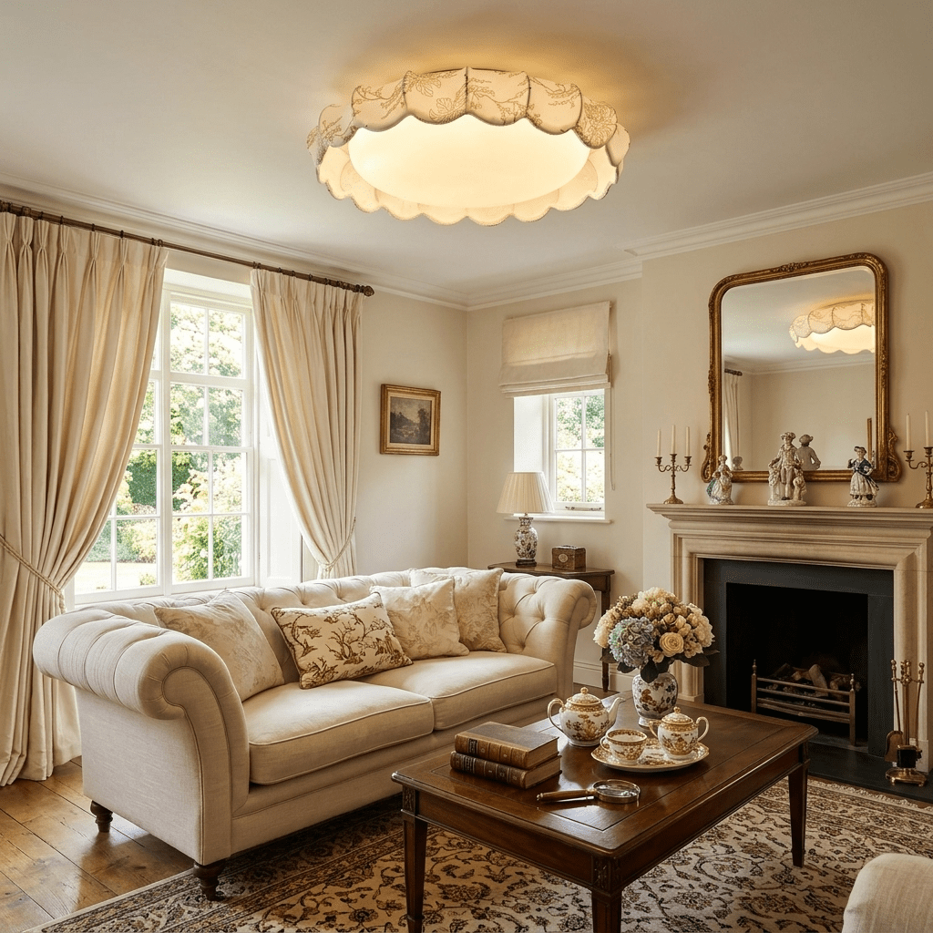 Delaridge Lunaria Veil Flush Mount Ceiling Light