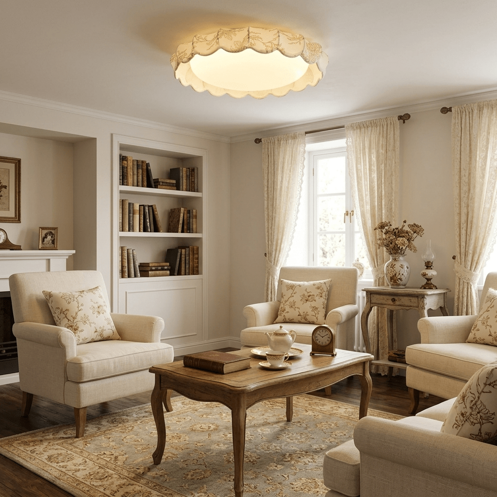 Delaridge Lunaria Veil Flush Mount Ceiling Light