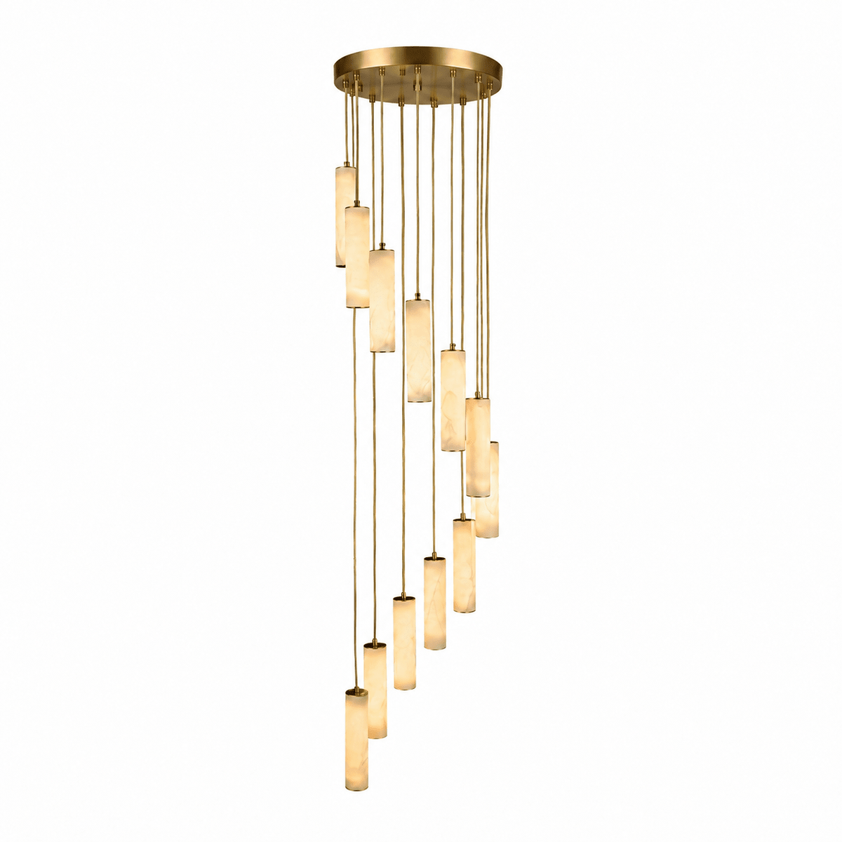 Albalaine Column Alabaster Staircase Chandelier