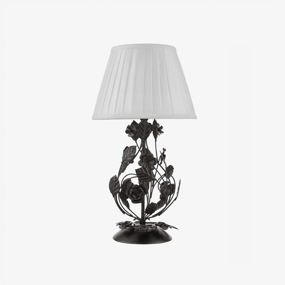 Elarenne Wrought Iron Rose Table Lamp