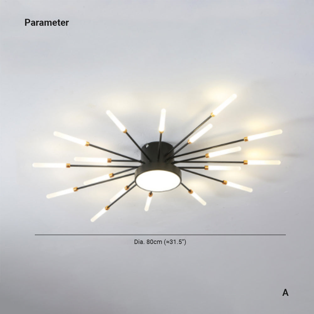 Arisha Modern Home Decoration Fireworks LED Ceiling Light - Neutral Decor