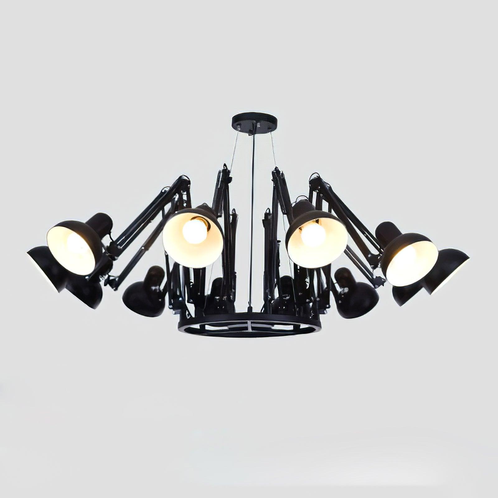 Livenu Chandelier Black Adjustable Multi Arm