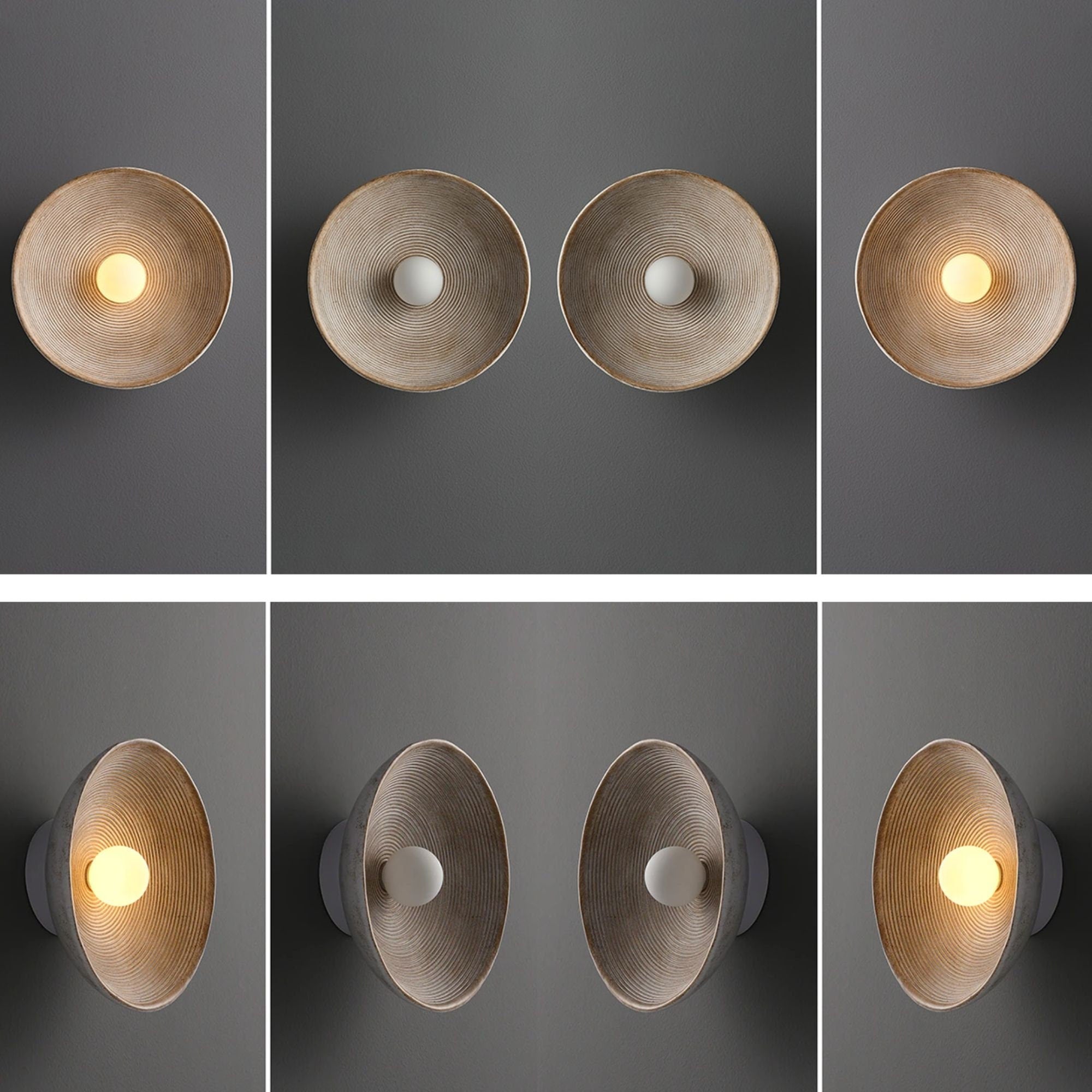 Aria Modern Round Indoor Wall Lamp Wood Bedroom Living Room - Neutral Decor
