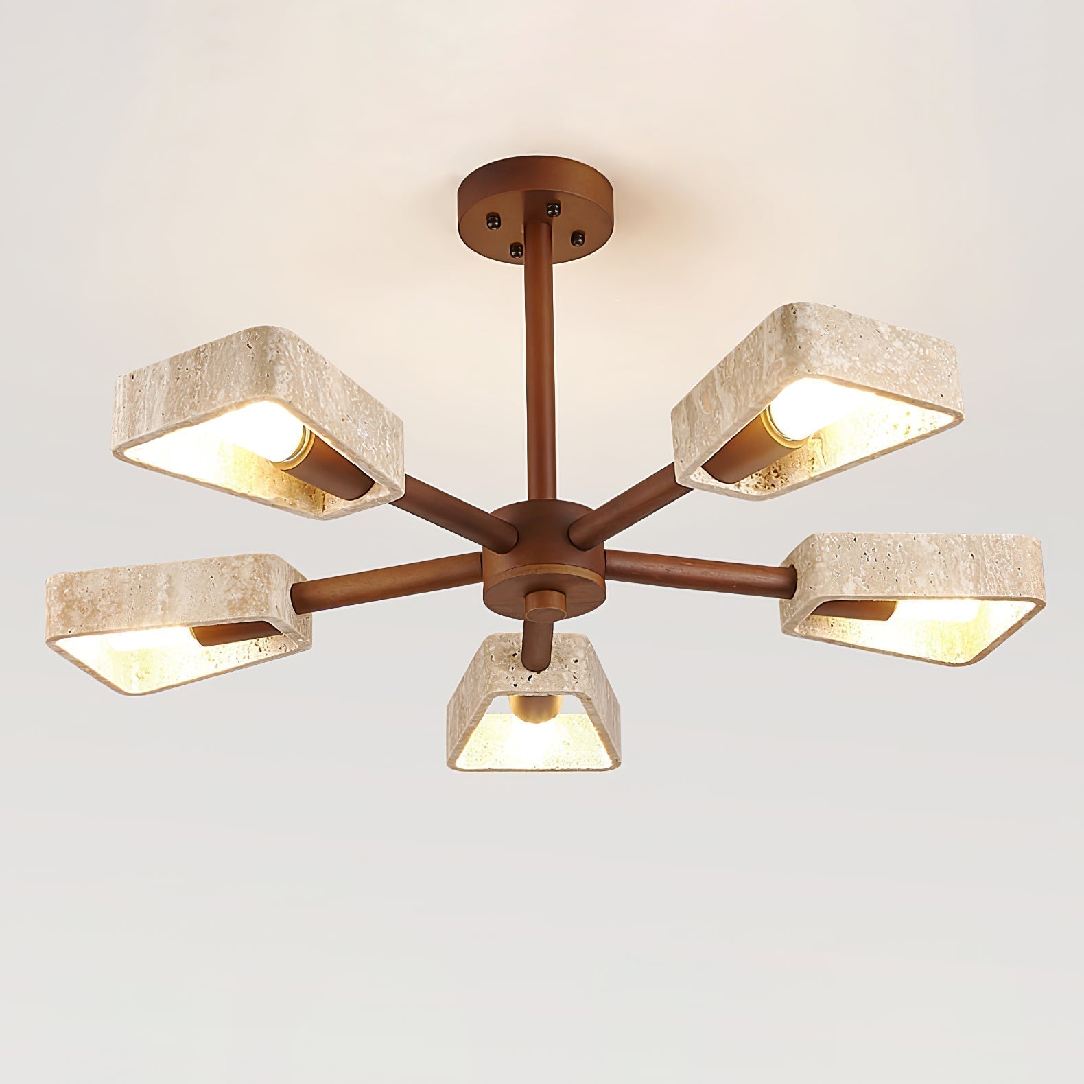 Hedra  Travertone  Geometric  Chandelier