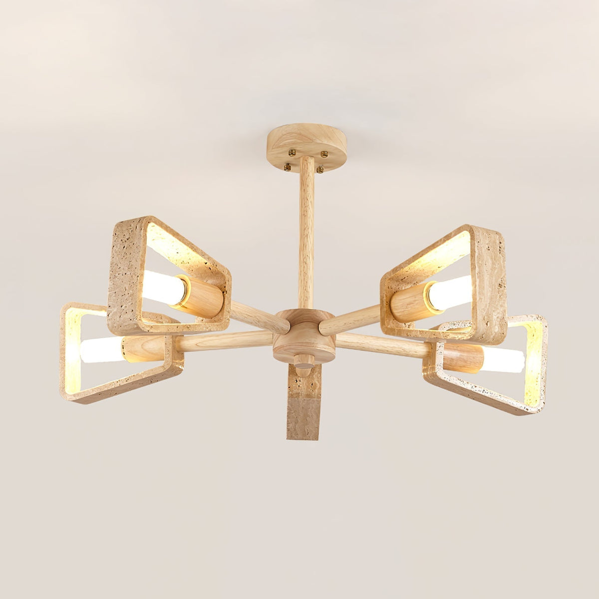 Hedra  Travertone  Geometric  Chandelier