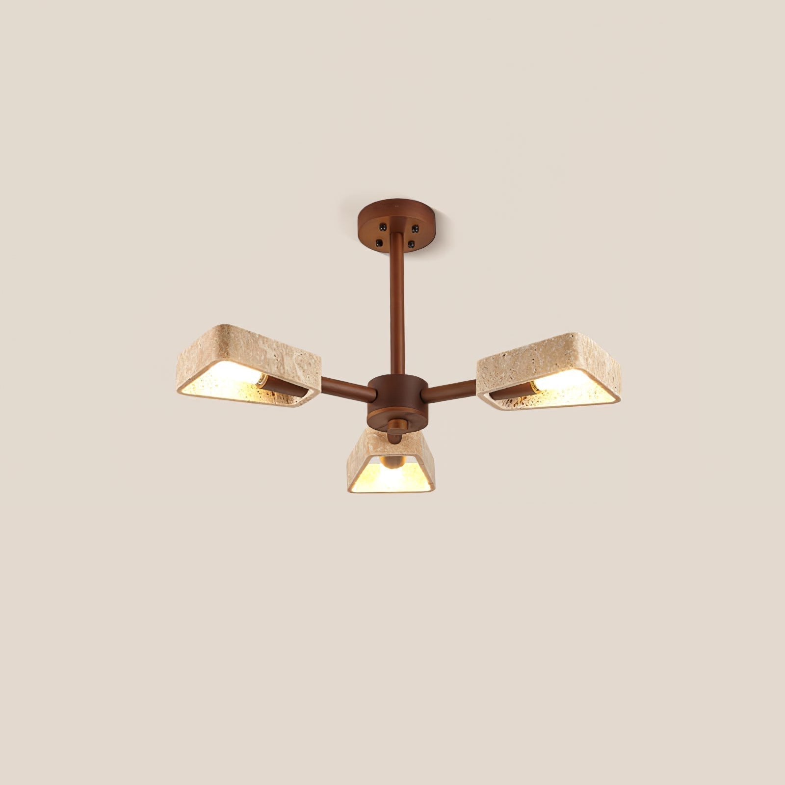 Hedra  Travertone  Geometric  Chandelier